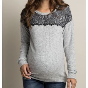 PinkBlush Maternity Lace Sweater, size medium